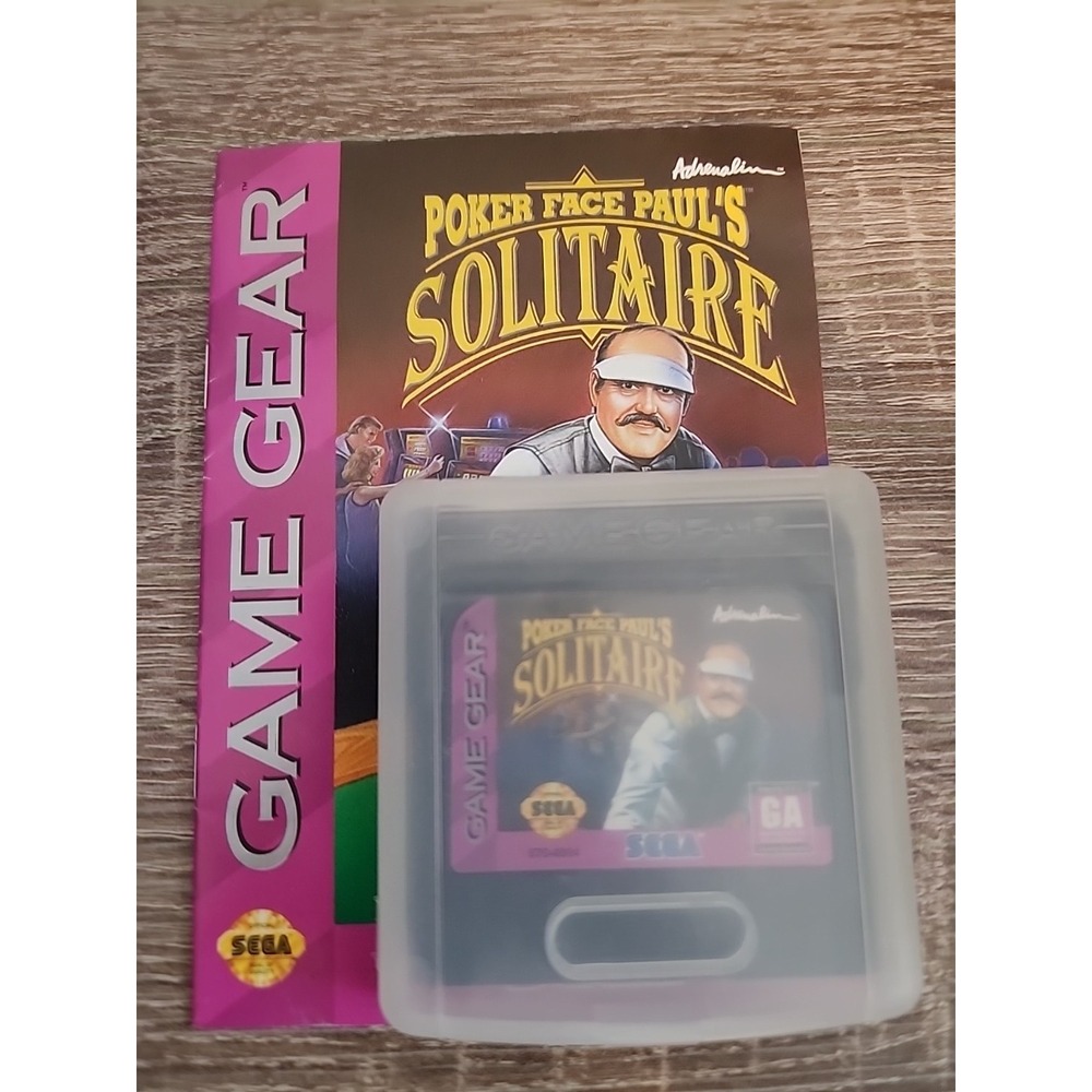USED SEGA POKER FACE GAME GEAR WITH CASE & INSTRUCTION MANUAL